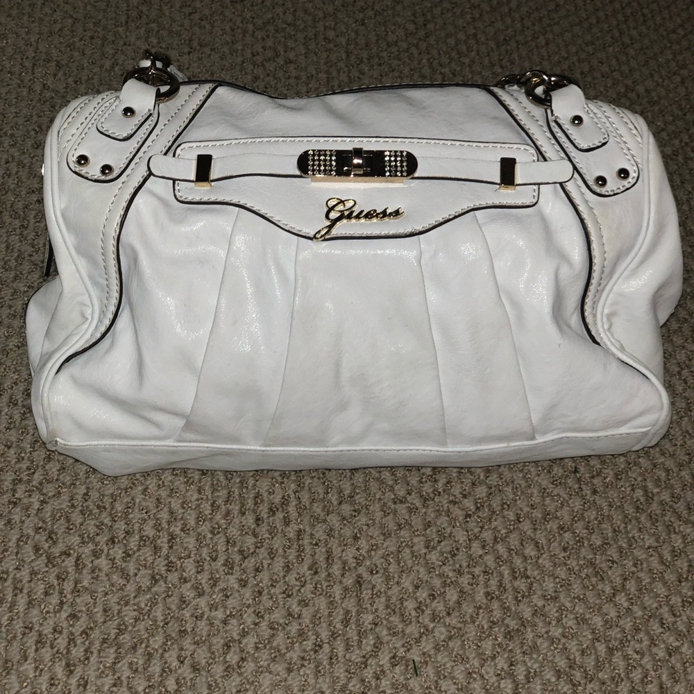 White Guess purse